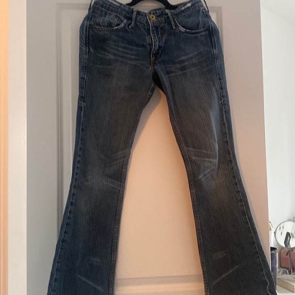 Vintage Levi’s Red Dark Wash Flare Jeans - Picture 3 of 7